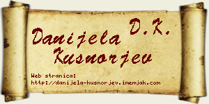 Danijela Kušnorjev vizit kartica